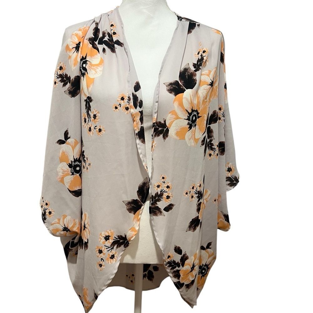 Miss Chievous womens floral kimono size large